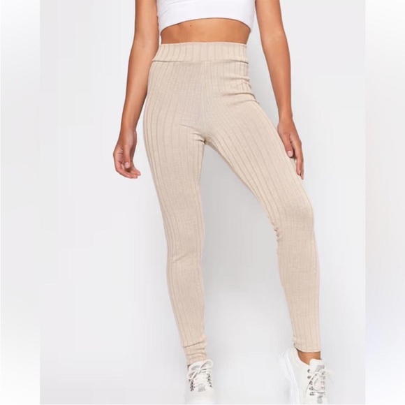 Missguided Pants - MISSGUIDED - NWT HIGH WAISTED RIBBED LEGGING